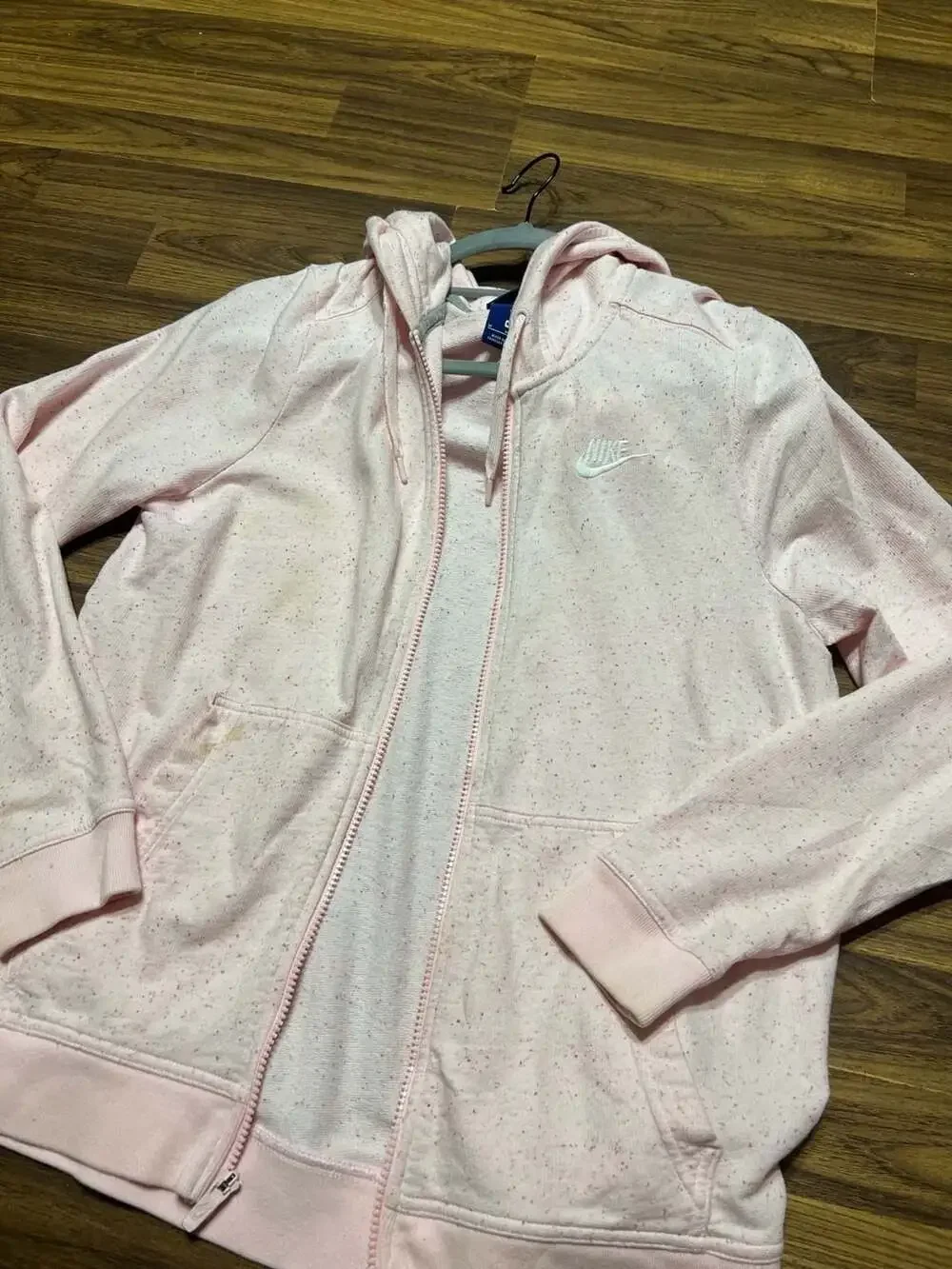 Nike Gym Vintage Full-Zip Women's Hoodie in Pink Confetti Speckle